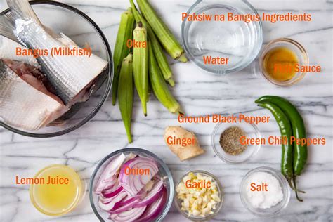 ingredients of paksiw na bangus